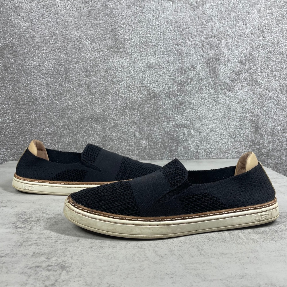 UGG Slip On Sneakers Womens 7 Sammy Comfort Shoes Knit Black Breathable